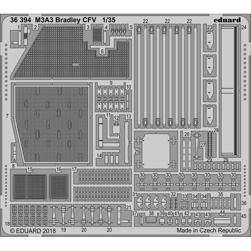 1/35 M3A3 Bradley CFV Photo-Etched Parts (for Kinetic)