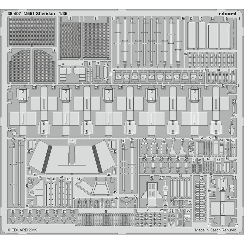 1/35 M551 Sheridan Photo-Etched Parts (for Tamiya)