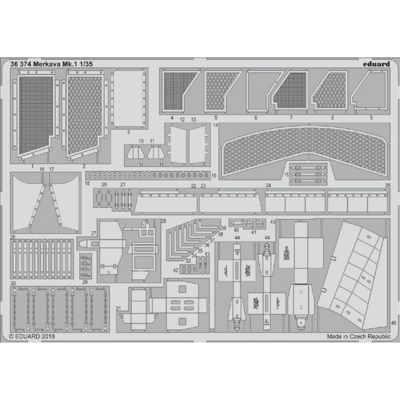 1/35 Merkava Mk.1 Photo Etched Set (for Takom)