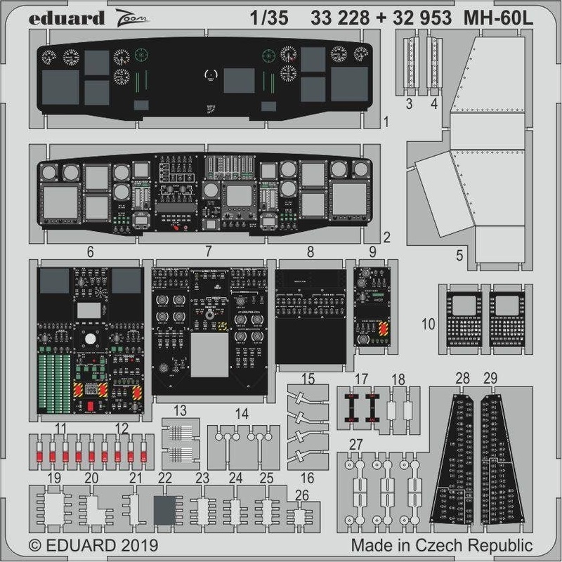 1/35 MH-60L Zoom Photo-Etched Parts (for Kitty Hawk)