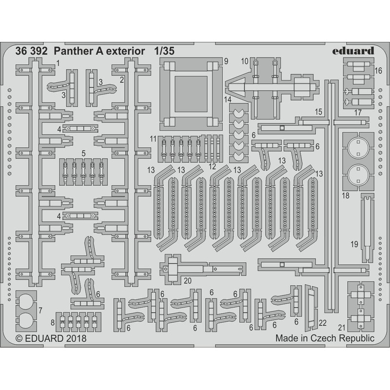 1/35 Panther A Exterior Photo-Etched Parts (for Takom)
