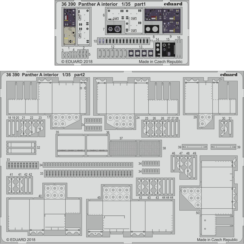 1/35 Panther A Interior Photo-Etched Parts (for Takom)