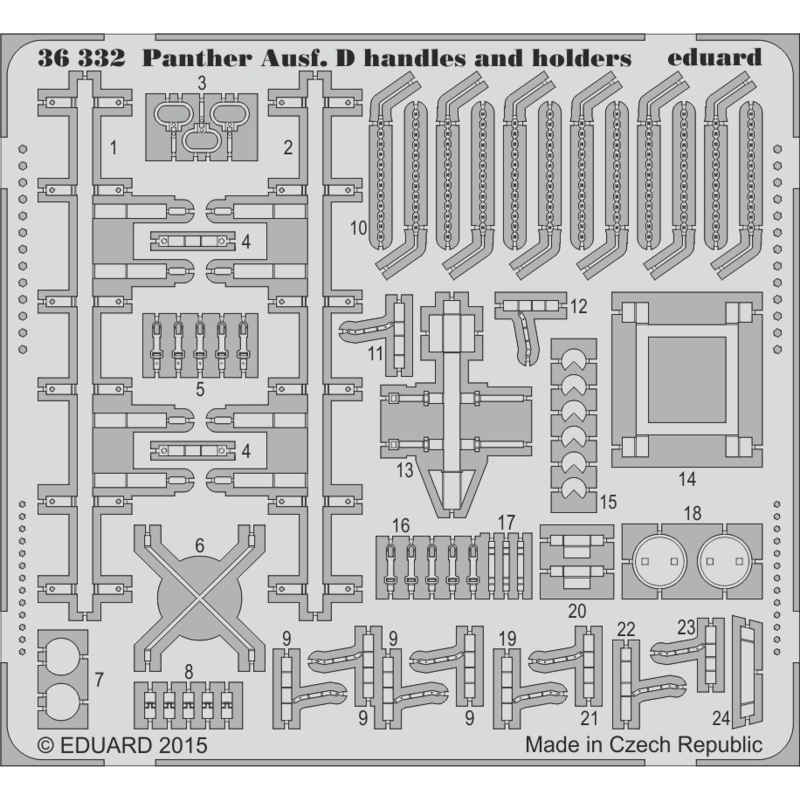 1/35 Panther Ausf. D Handles And Holders (for Tamiya)