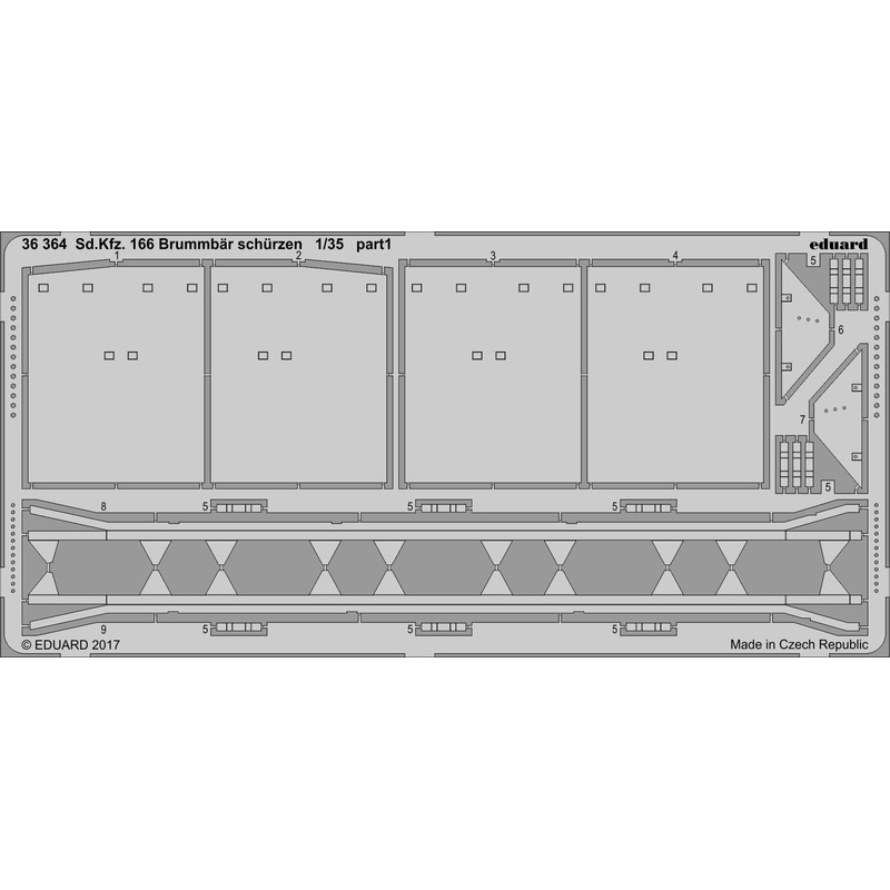 1/35 Sd.Kfz. 166 Brummbar Schurzen (for Tamiya)