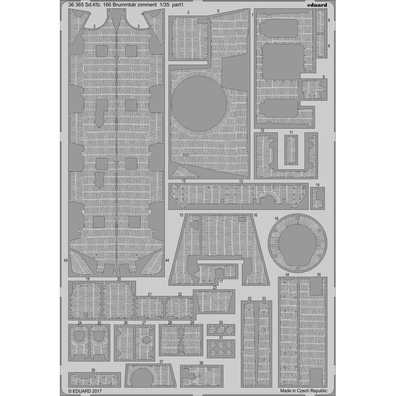 1/35 Sd.Kfz. 166 Brummbar Zimmerit (for Tamiya)