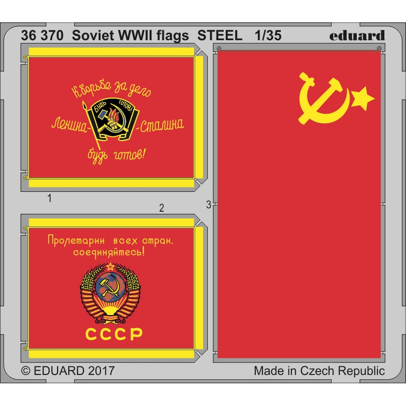 1/35 Soviet WWII Flags Steel
