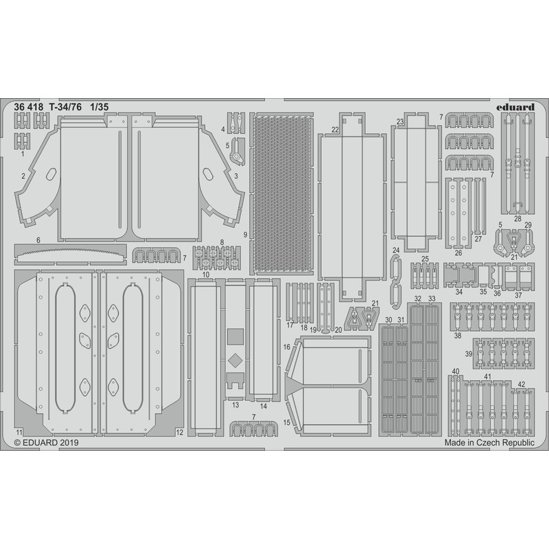1/35 T-34/76 Photo-Etched Parts (for Zvezda)