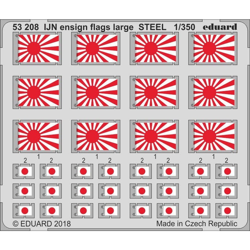 1/350 IJN Ensign Flags Large Steel