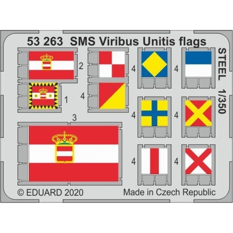 1/350 SMS Viribus Unitis Flags STEEL (for Trumpeter)