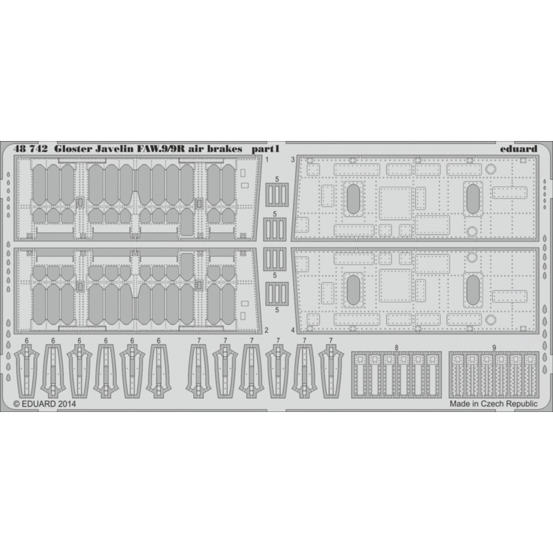 1/48 Gloster Javelin FAW.9/9R Air Brakes (for Airfix)