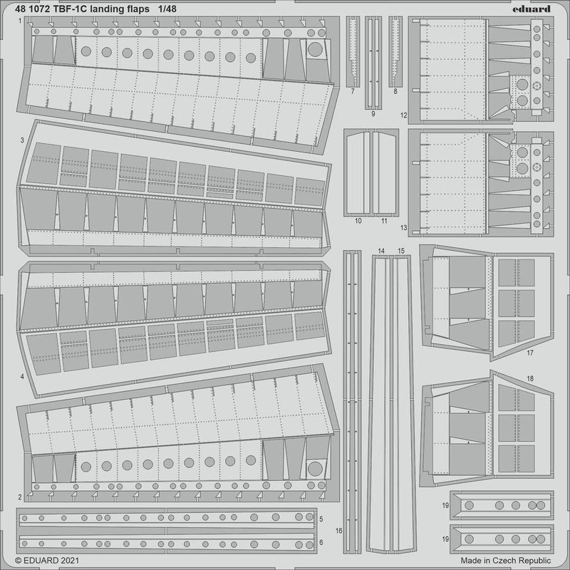 1/48 TBF-1C Landing Flaps for Academy