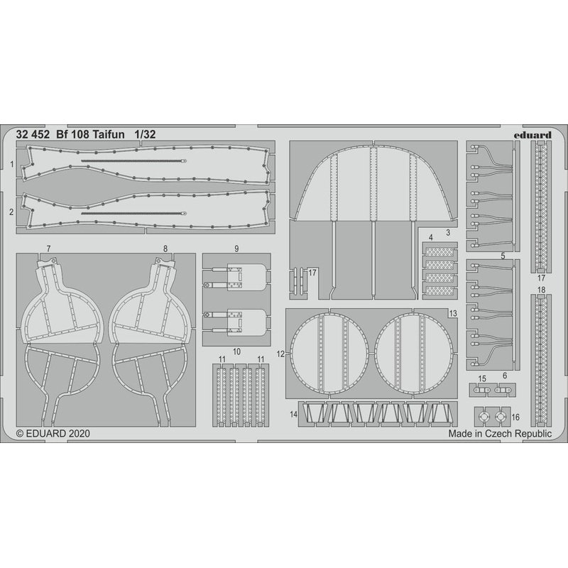 1/32 Bf 108 Taifun Photo-Etched Parts (for Eduard)