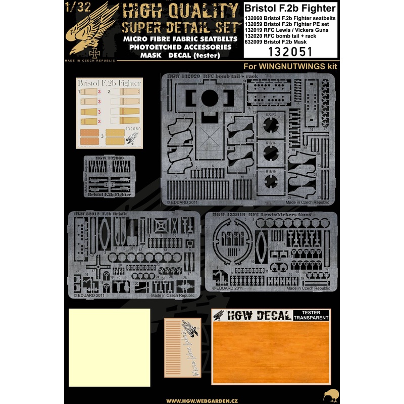 1/32 Bristol F.2b Fighter Super Detail Set (for Wingnut Wings)