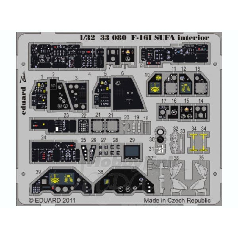 1/32 F-16I SUFA Interior Self-Adhesive (for Academy)