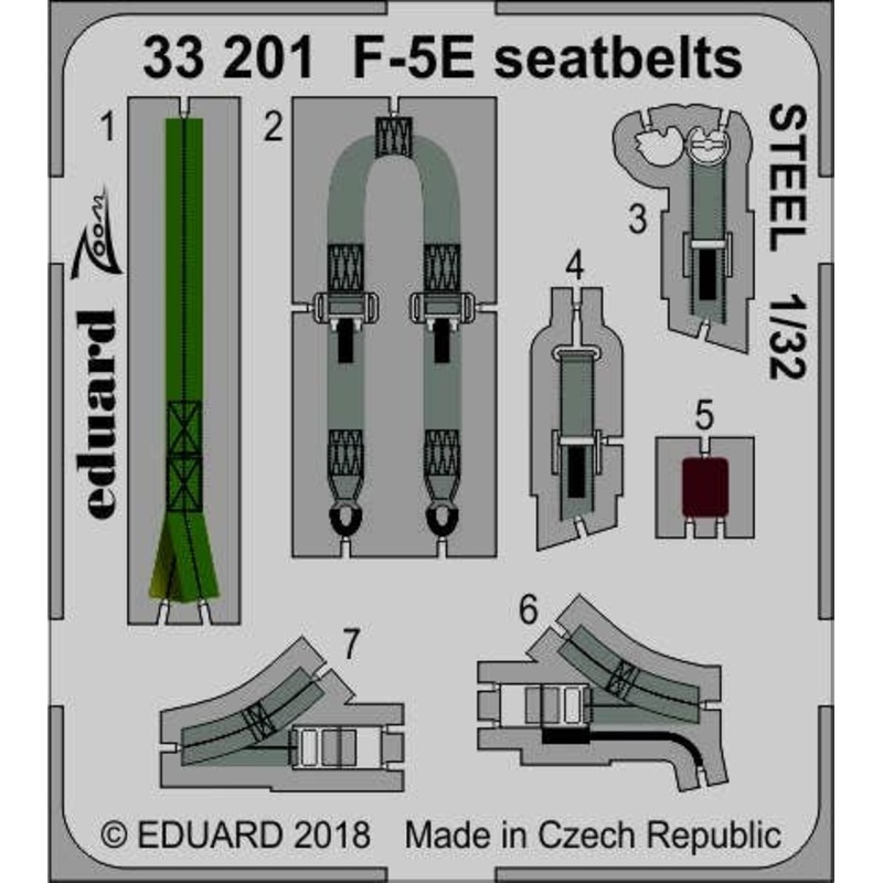 1/32 F-5E Seatbelts Steel (for Kitty Hawk Model)