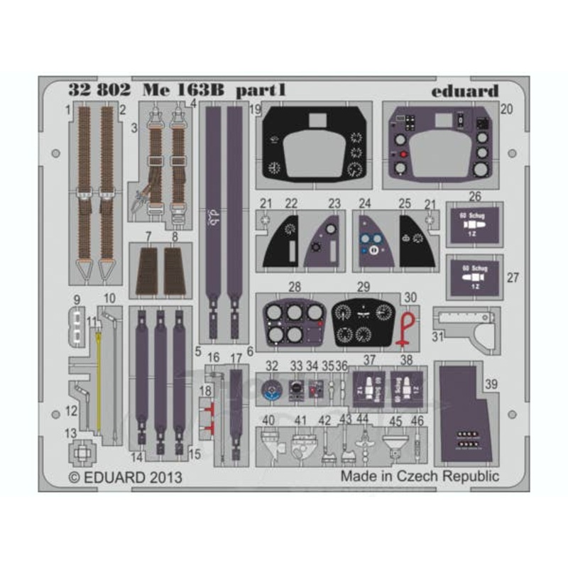 1/32 Me163B Etched Parts Set S.A. (for Meng Model)