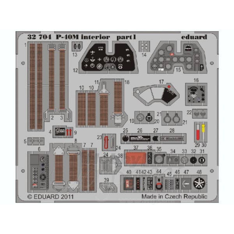 1/32 P-40M Interior Self-Adhesive (for Hasegawa)
