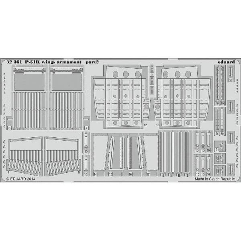1/32 P-51K Wings Armament (for Dragon)