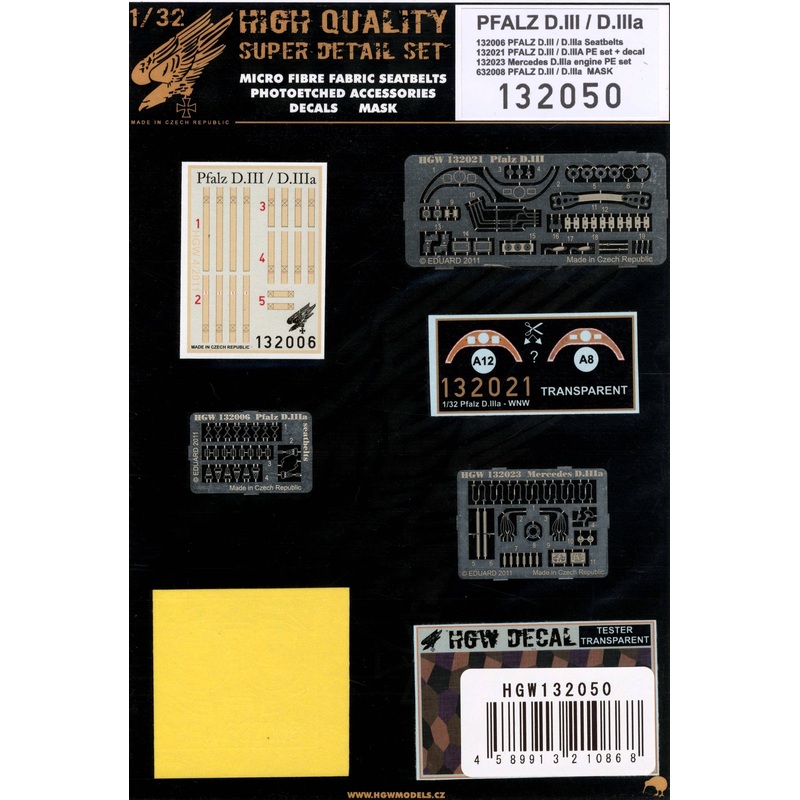 1/32 Pfalz D.III & D.IIIa Super Detail Set (for Wingnut Wings)