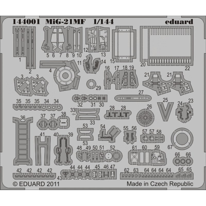 1/144 MiG-21 MF Etching Parts (for Eduard)