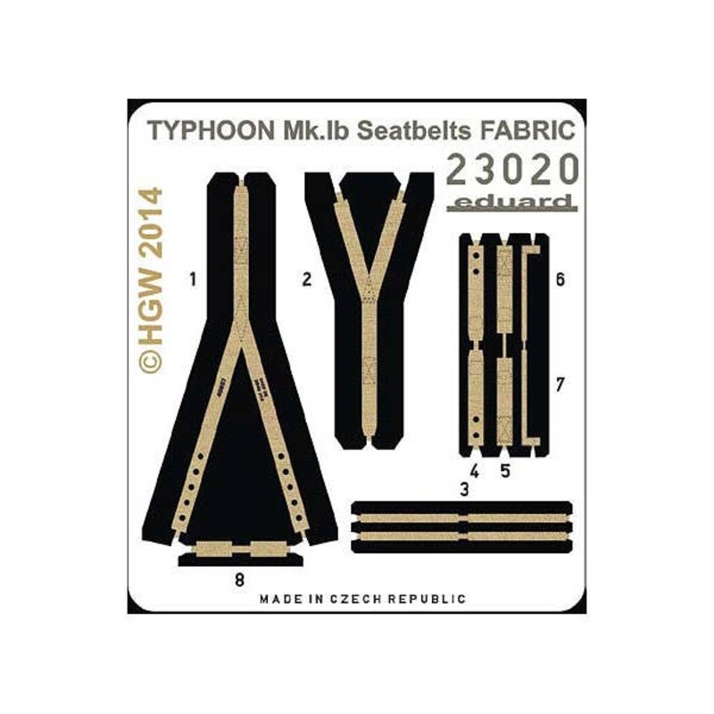 1/24 Typhoon Mk.Ib Seatbelts Fabric (for Airfix)
