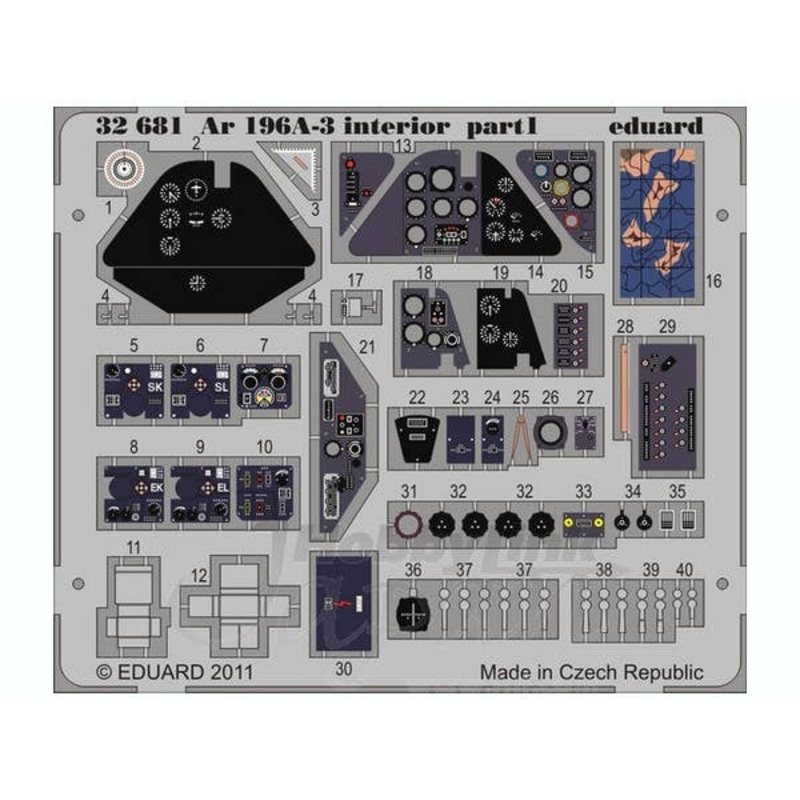 1/32 Ar 196A-3 Interior Self-Adhesive (for Revell)