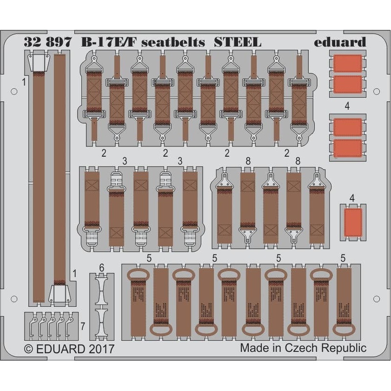 1/32 B-17E/F Seatbelts STEEL (HKM)