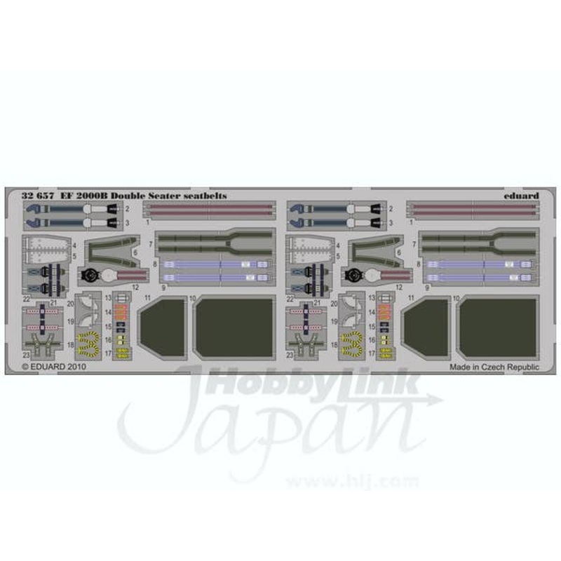 1/32 EF-2000 Two-seater Seatbelts PE Set (for Trumpeter)