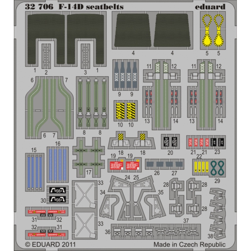 1/32 F-14D Seatbelts
