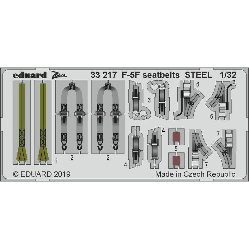 1/32 F-5F Seatbelts Steel (for Kitty Hawk)