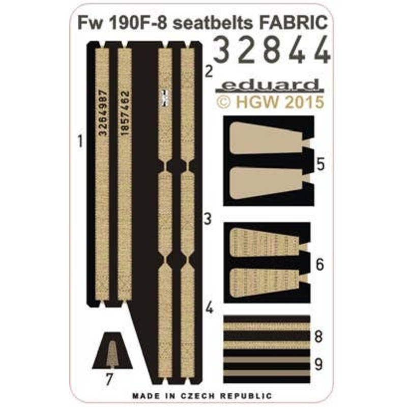 1/32 Fw190F-8 seatbelts FABRIC for Revell