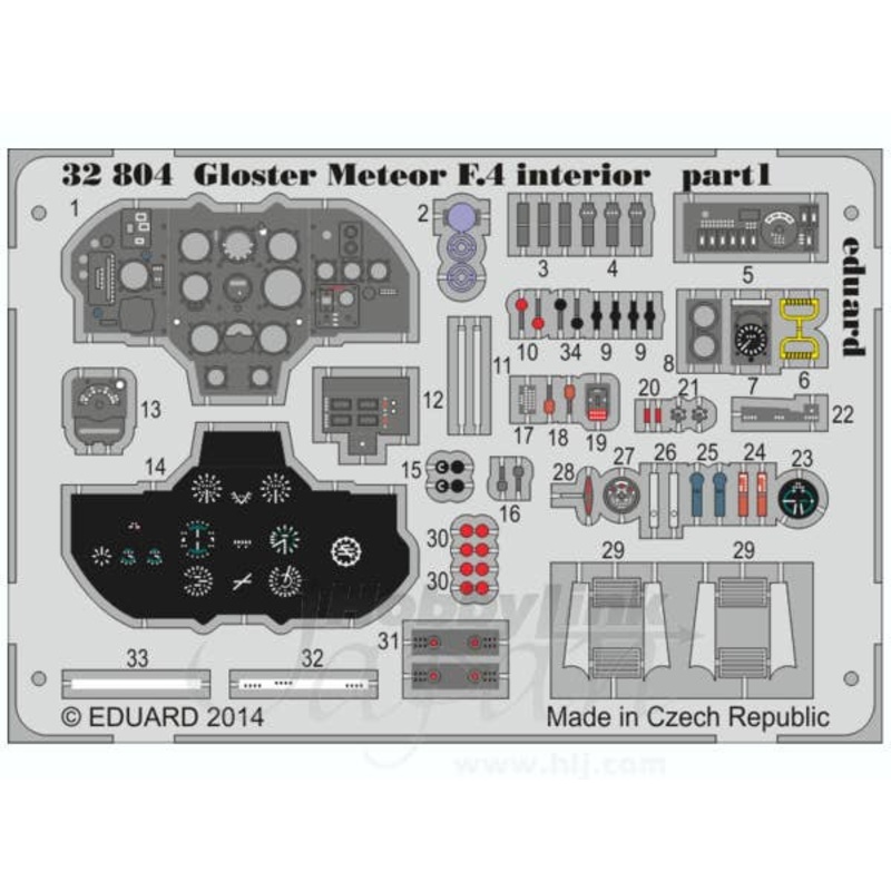 1/32 Gloster Meteor F.4 Interior S.A. (for HK Models)