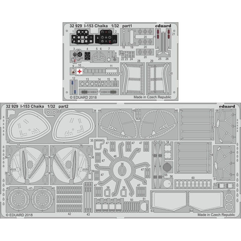 1/32 I-153 Chaika Photo-Etched Parts (for ICM)