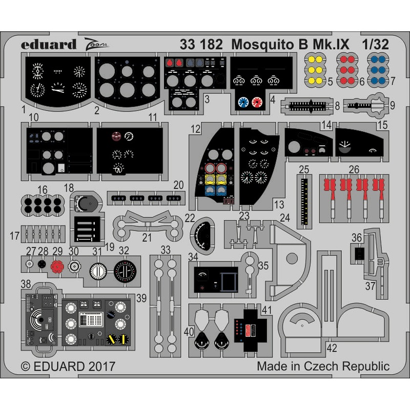 1/32 Mosquito B Mk.IX Zoom Photo-Etched Parts (for HK Models)