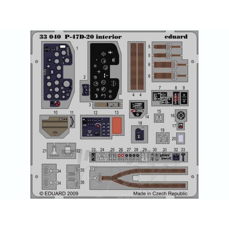 1/32 P-47D-20 Dashboard PE Set S.A. (for Trumpeter)