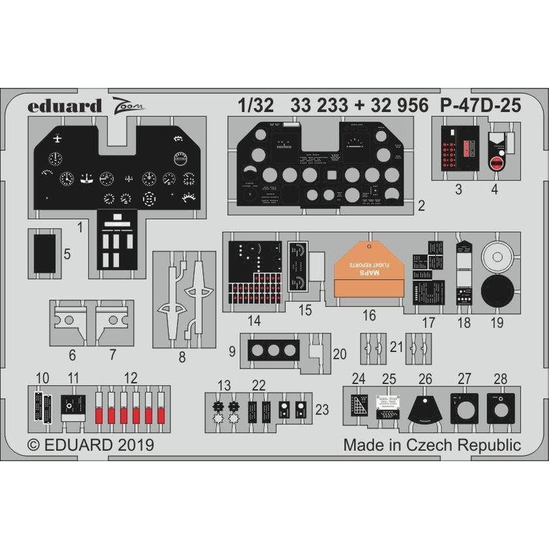 1/32 P-47D-25 Zoom Photo-Etched Parts (for Hasegawa)
