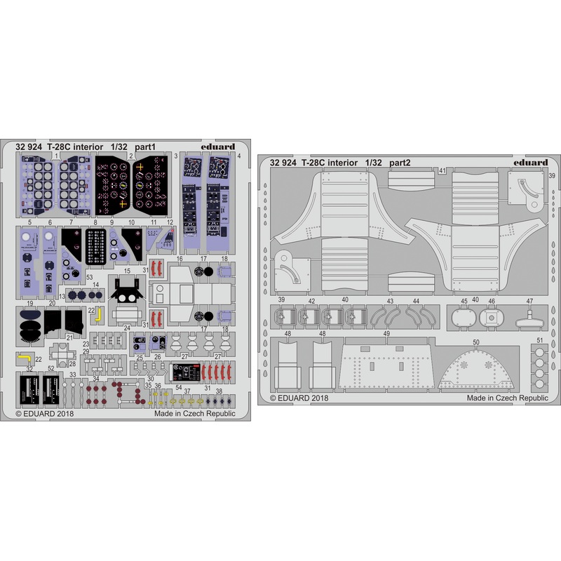 1/32 T-28C Interior Photo-Etched Parts (for Kitty Hawk)