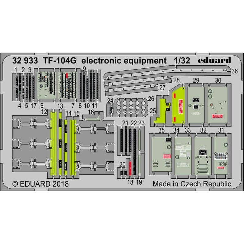 1/32 TF-104G Electronic Equipment (for Italeri)