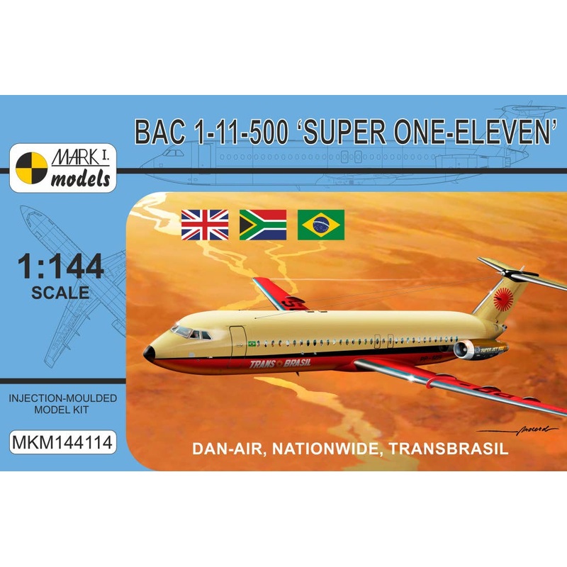 1/144 BAC 1-11-500 `Dan-Air, Nationwide, Trans Brasil
