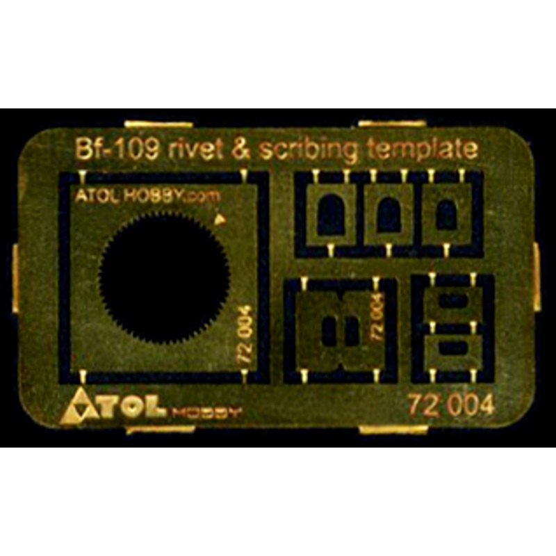 1/72 Bf-109 Rivet & Scribing Template