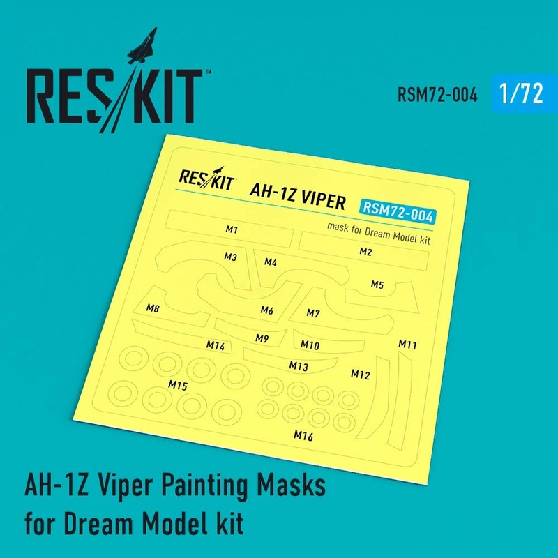 1/72 AH-1Z Viper Painting Masks for Dream Model kit
