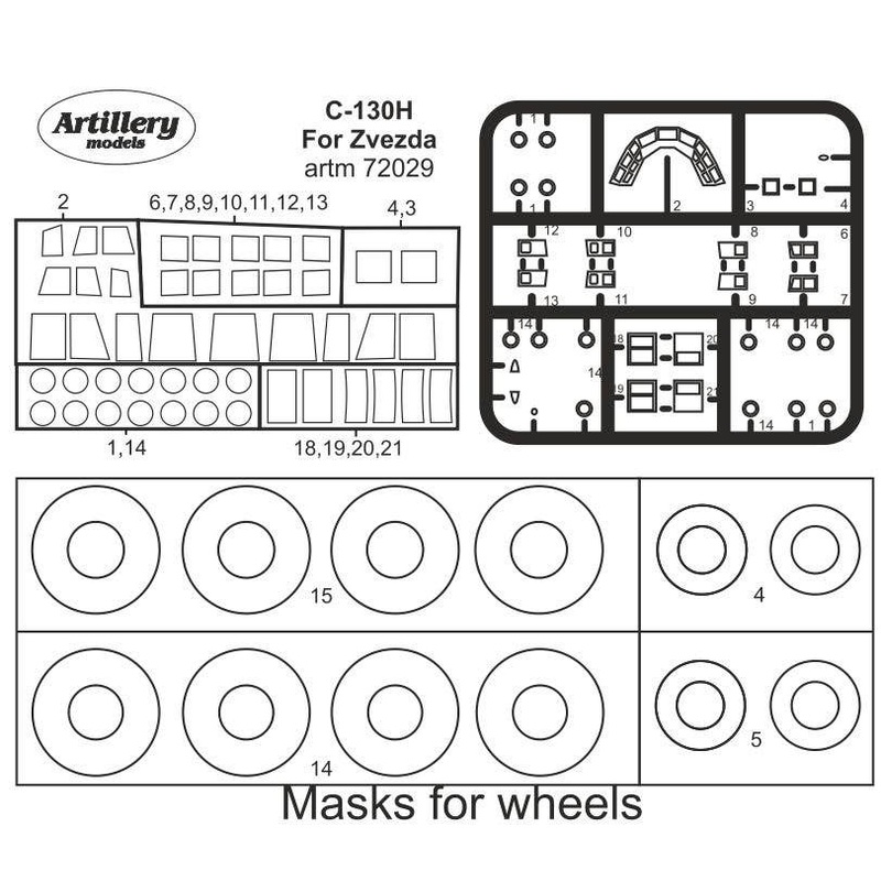 1/72 C-130H MASK, for Zvezda