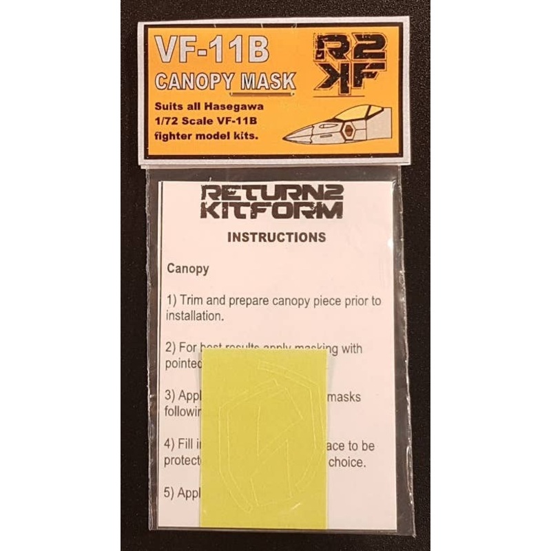 1/72 Canopy Mask for VF-11B  for Hasegawa