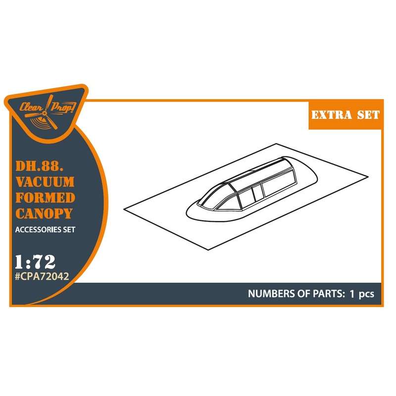 1/72 DH.88 Comet vacuum formed canopy for CP kits