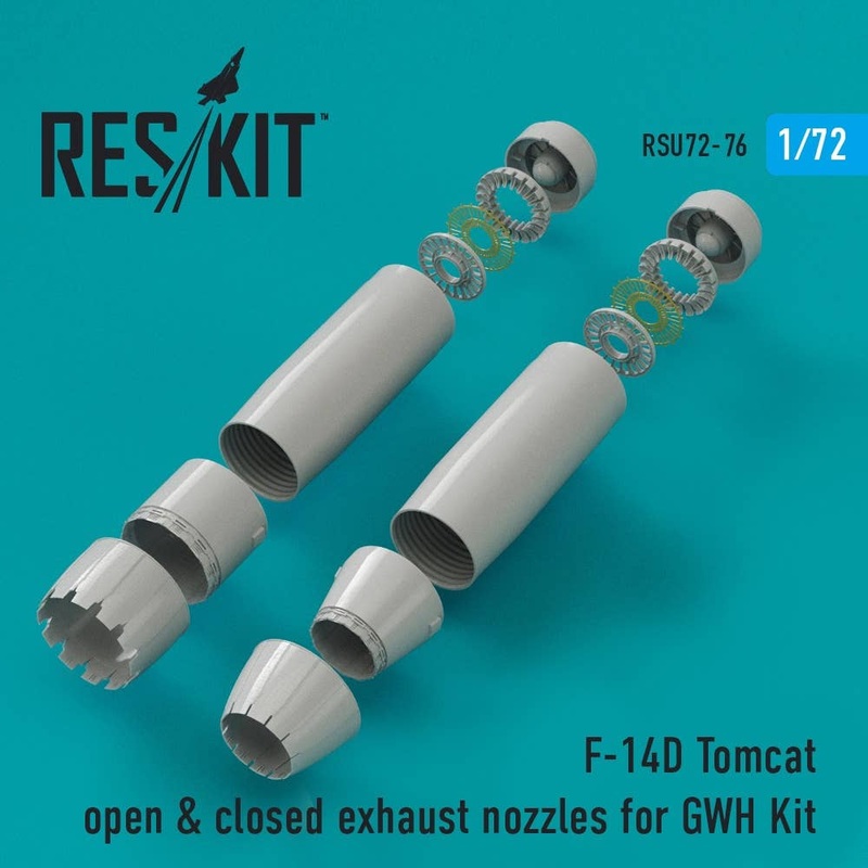 1/72 F-14D Tomcat Open & Closed Exhaust Nozzles (for Great Wall Hobby)
