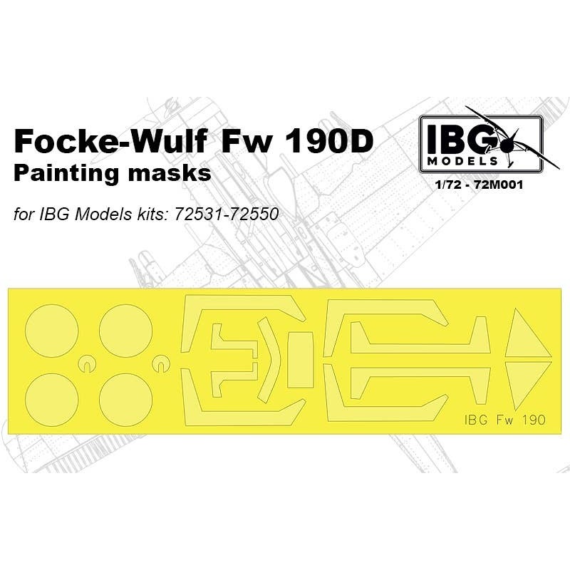 1/72 Focke-Wulf Fw190D Painting Masks for IBG Models Kits (72M001)