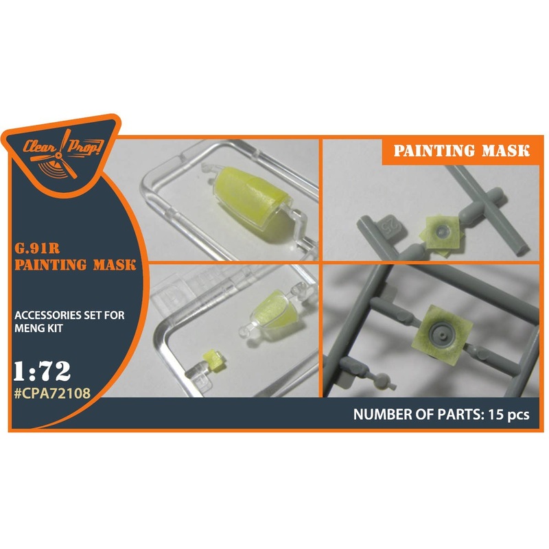 1/72 G.91R painting mask on yellow kabuki paper for MENG kits