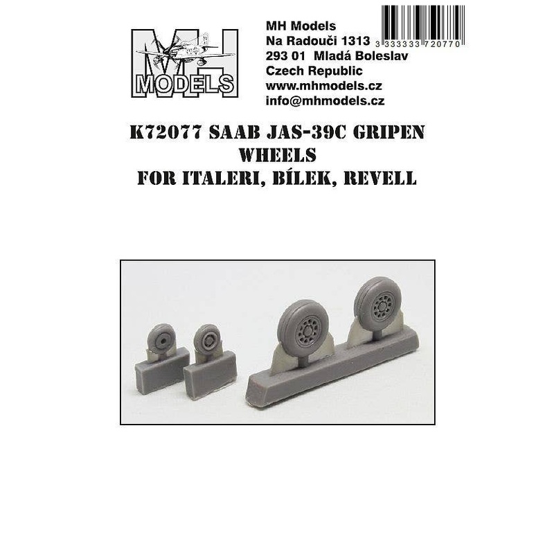 1/72 JAS-39C Gripen Wheels for Italeri/Bilek/Revell