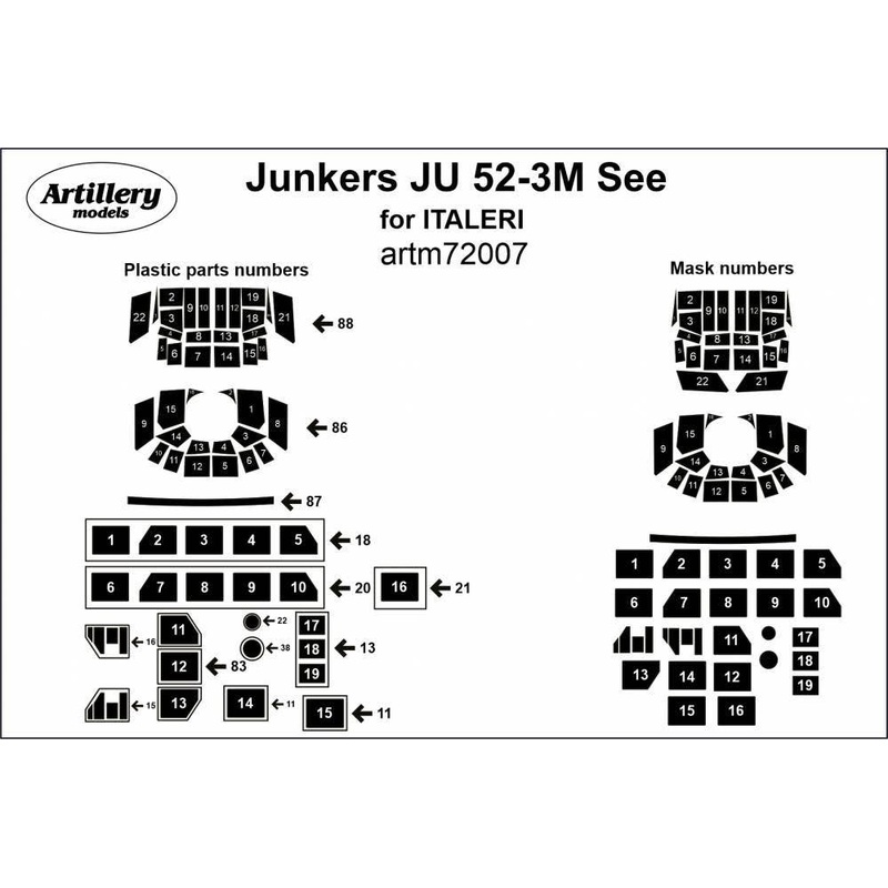 1/72 Ju 52-3M See MASK, for Italeri