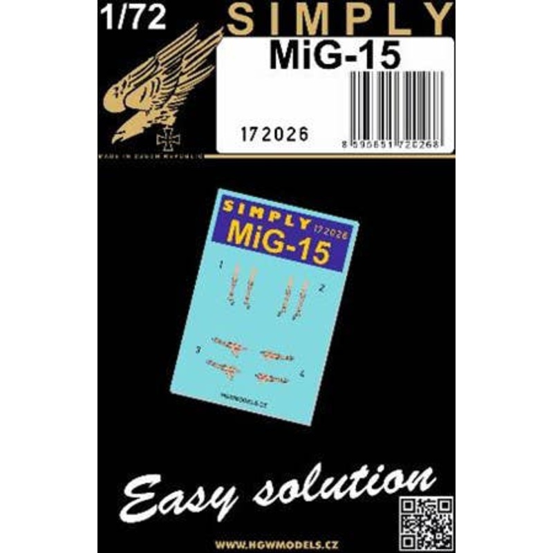1/72 MiG-15 3D decal seat belt
